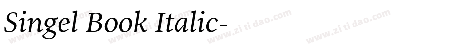 Singel Book Italic字体转换